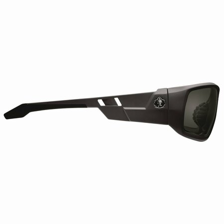 Ergodyne Skullerz ODIN Anti-Scratch , Enhanced Anti-Fog Safety Glasses, Black Frame, Smoke Polycarbonate Lens 50435